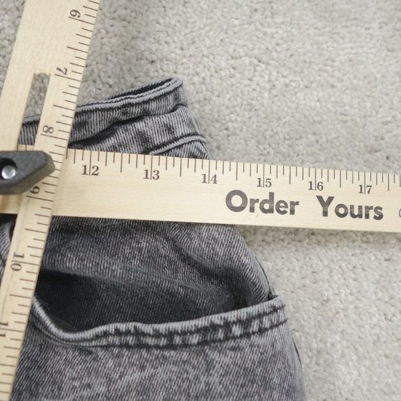 Collusion Jeans Womens 28 Gray Charcoal Wash Wide Leg High Rise Crop Denim - Picture 3 of 11